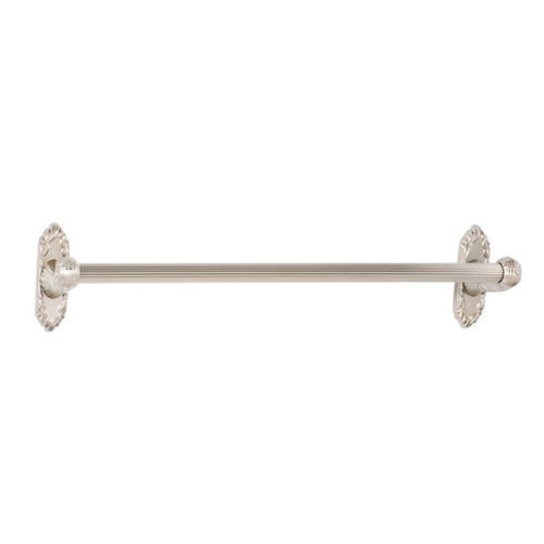 Alno Ribbon & Reed A8520-18-SN Towel Bar Traditional in Satin Nickel