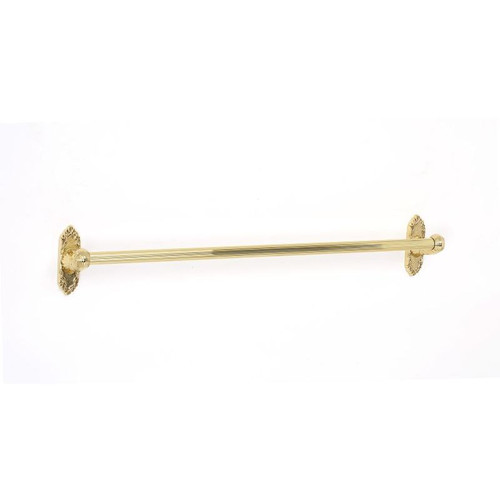 Alno Ribbon & Reed A8520-24-PB Towel Bar Traditional in Polished Brass