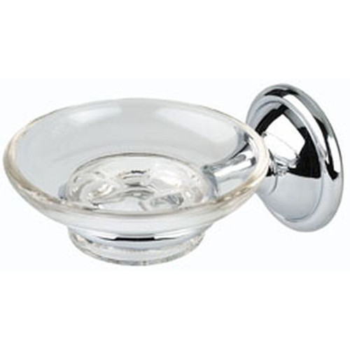 Soap Dish with Holder in Polished Chrome