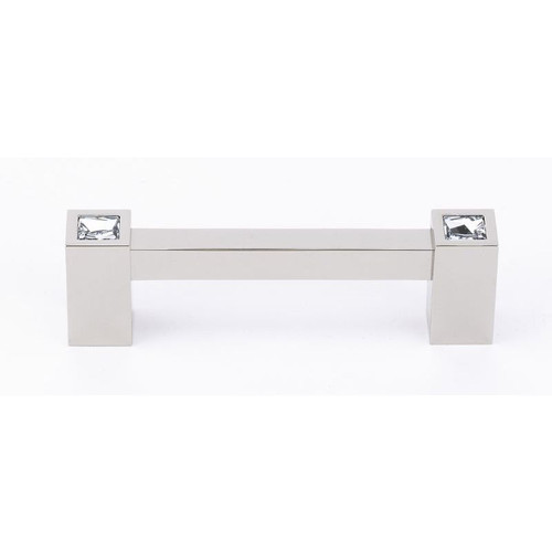 Alno Contemporary Crystal C718-35-PN Crystal Pull Modern in Polished Nickel