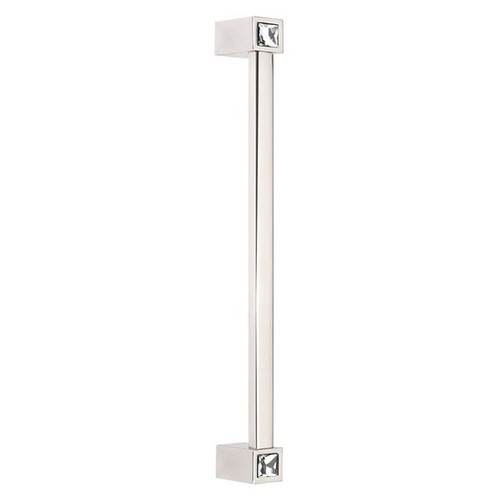 Alno Contemporary Crystal CD718-8-PN Appliance Pull Modern in Polished Nickel