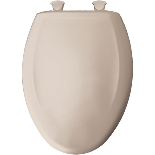 Plastic Elongated Slow-Close Toilet Seat in Innocent Blush/Zinfandel