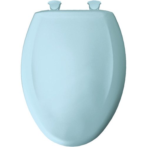 Plastic Elongated Slow-Close Toilet Seat in Dresden Blue