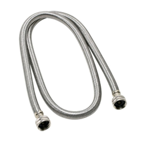 Stainless Steel 72-in Washing Machine Connecter with 3/4-in x 3/4-in Hose Fittings