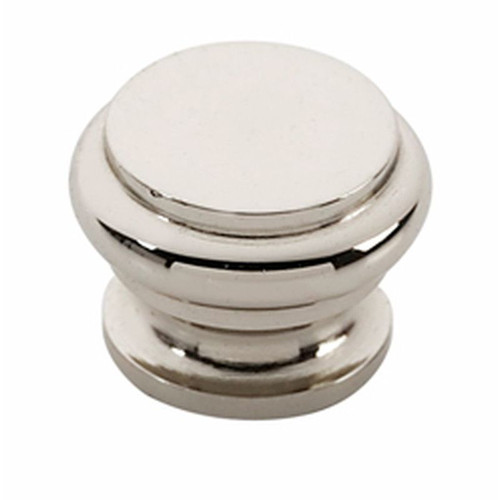 Knob Traditional 1/2-in in Polished Nickel