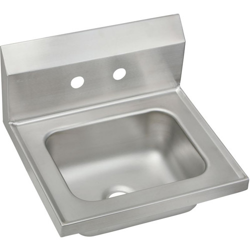 Elkay CHSB17162 Commercial Stainless Steel Handwash Sink with 2 Faucet Holes in Buffed Satin