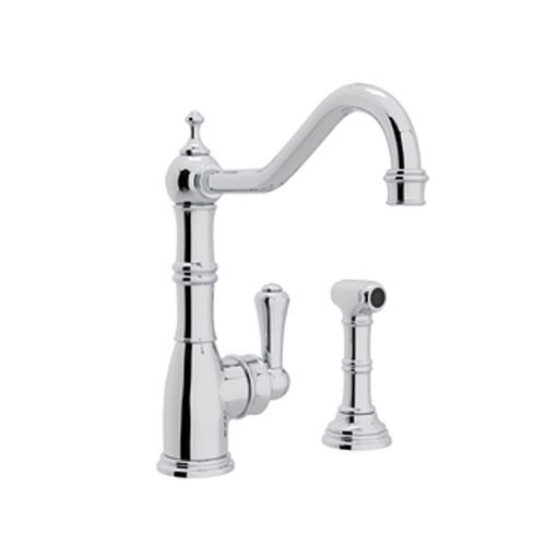 Kitchen Faucet and Metal Lever Handle in Polished Chrome