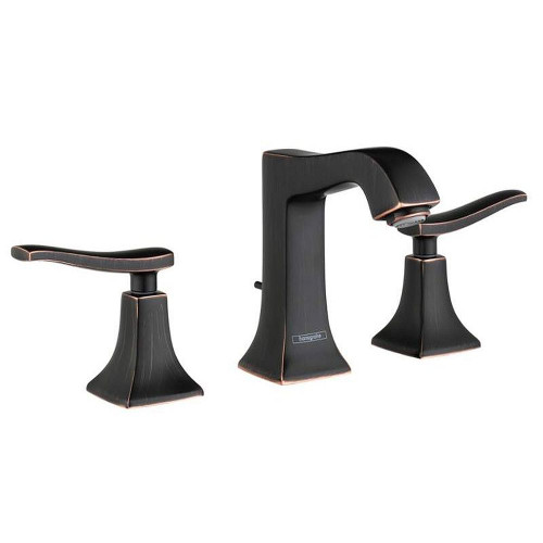 Hansgrohe 31073921 Metris C Bathroom Faucet Widespread Faucet with Lever Handles in Rubbed Bronze
