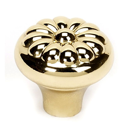Alno Bella A1451-PB Knob Traditional 1-1/4-in in Polished Brass
