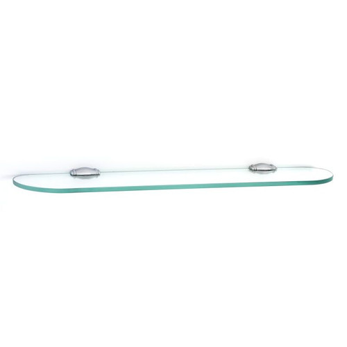Alno Charlie's Collection A6750-24-PC 24-in Glass Shelf with Brackets Transitional in Polished Chrome