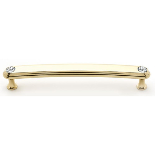 Alno Crystal C211-6-PB Pull Traditional in Polished Brass