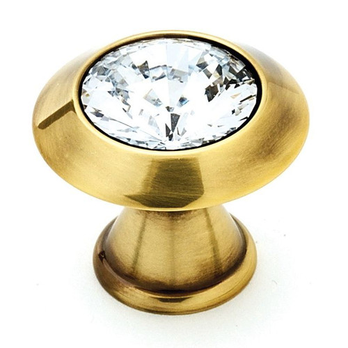 Traditional Knob in Polished Antique
