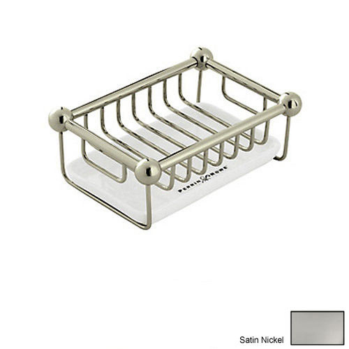 Free Standing Soap Basket in Satin Nickel