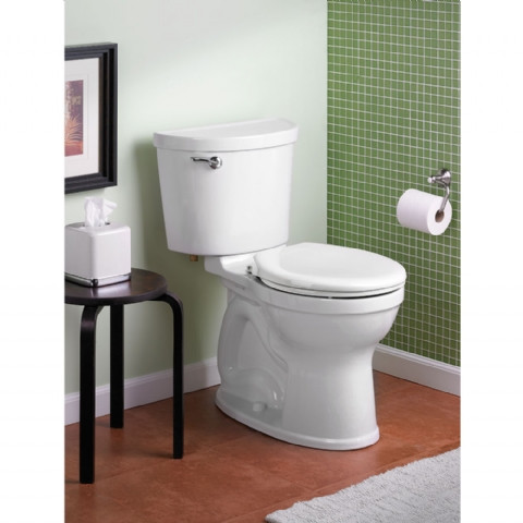 American Standard 211BA.004.021 Two-Piece Right-Height Round Front 1.6 GPF Toilet with 12-in Rough-In