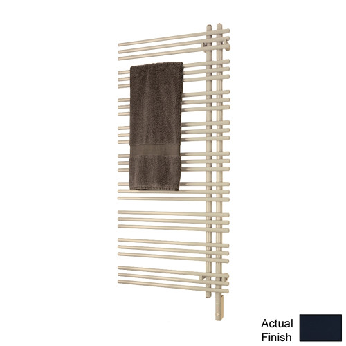 Electric Towel Radiator Direct Wire Left-Hand 52-in H x 23-in W Gray Blue