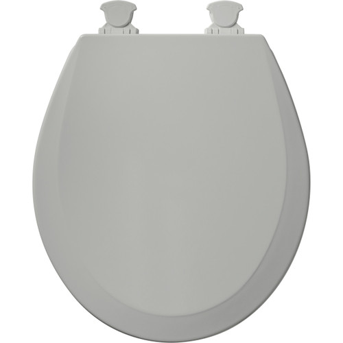 Wood Round Toilet Seat in Ice Grey