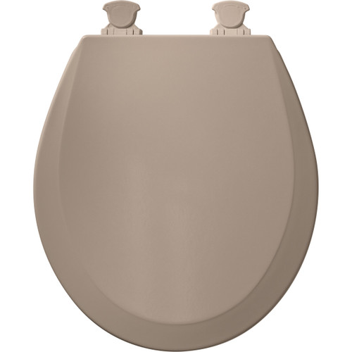 Wood Round Toilet Seat in Fawn Beige