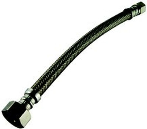 Braided Stainless Steel 20-in Faucet Connector with 3/8-in Female Compression Thread x 1/2-in I.P. Female Straight Thread