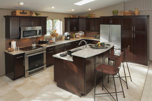 TEP96 Tall End Panel 23.25 in w. x 96 in h. x 0.25 in d. Georgetown Door Maple Wood Onyx Finish