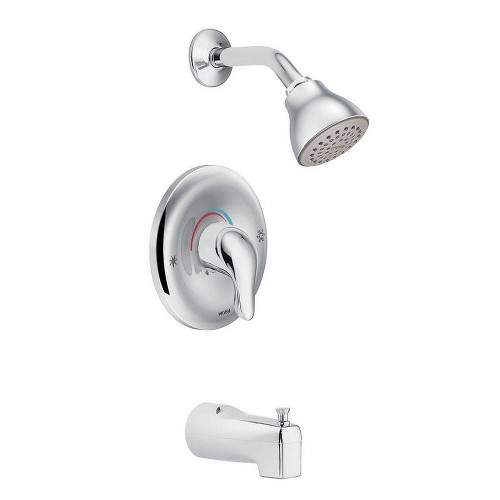 Posi-Temp Pressure Balanced Tub and Shower Trim with 2.5 GPM Shower Head and Tub Spout in Chrome