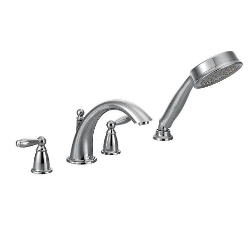 Moen T924 Deck Mounted Tub Filler with Hand Shower in Chrome