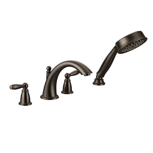 Moen T924ORB Deck Mounted Tub Filler with Hand Shower in Oil Rubbed Bronze