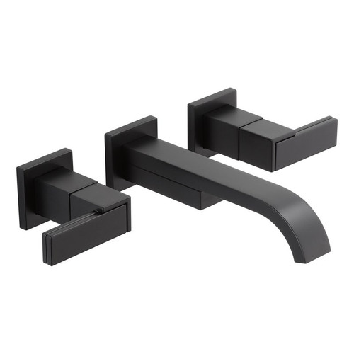Less Handles Wall Mount Vessel Faucet in Black