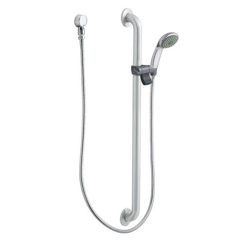 Moen 52236GBM17 Single Function Hand Shower Package with Hose and Slide Bar Included in Chrome/Stainless