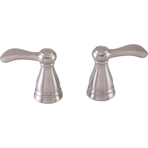 Two Metal Lever Handle Kit with Set Screws in Brilliance Brushed Nickel