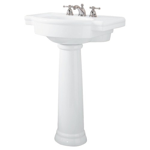 American Standard 0282800.020 Retrospect 8-in Widespread Pedestal Sink Top and Leg Combination, White