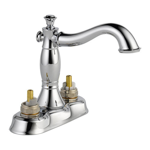 Centerset Bathroom Faucet Less Handles in Polished Chrome