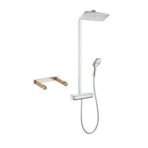 Hansgrohe KS27112-16181CR Raindance Select E 360 Showerpipe, Thermostatic Basic Set Included in Chrome