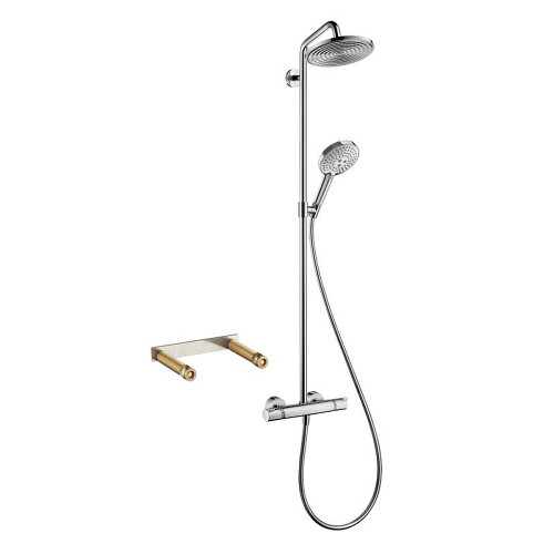 Hansgrohe KS27115-16181CR Raindance S 240 Showerpipe, Thermostatic Basic Set Included in Chrome
