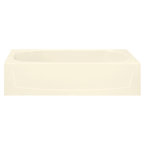 60-in L x 29-in W Oval In Rectangle Skirted Bathtub with Left-Hand Drain in Biscuit