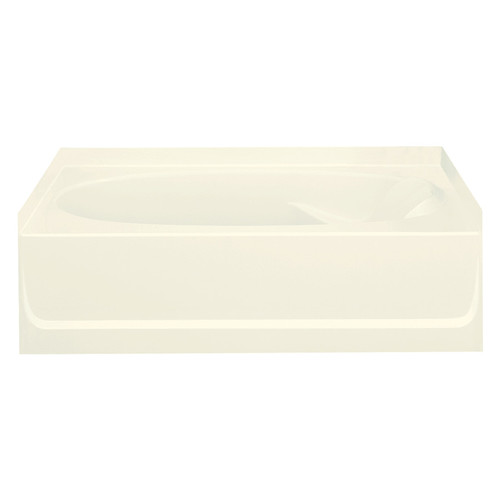 Sterling 71101110-LNR-96 60-in L x 36-in W Oval In Rectangle Skirted Bathtub with Left-Hand Drain in Biscuit