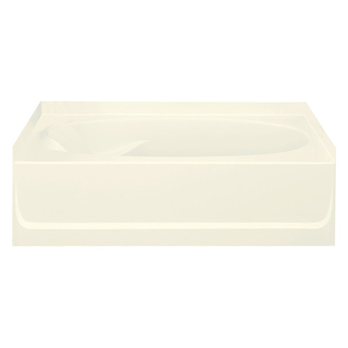 Sterling 71111120-LNR-96 60-in L x 42-in W Oval In Rectangle Skirted Bathtub with Right-Hand Drain in Biscuit