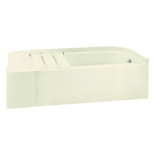 Sterling 71141124-LNR-96 60-in L x 30-in W Rectangular Skirted Bathtub with Right-Hand Drain in Biscuit