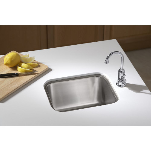 Sterling UCL1515 Stainless Steel Single Bowl Kitchen Sink 14.25-in W x 11.75-in L in Luster