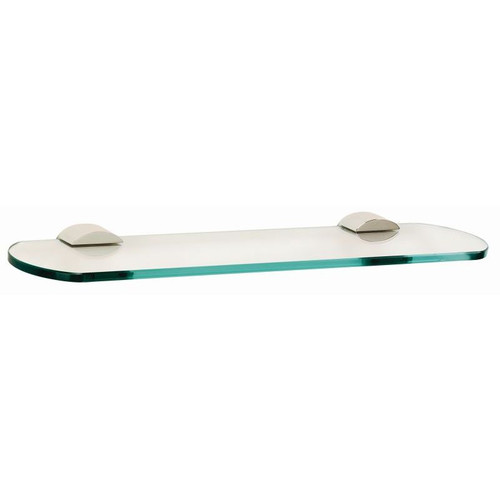 Alno Contemporary III A7650-24-PC 24-in Glass Shelf with Brackets Modern in Polished Chrome