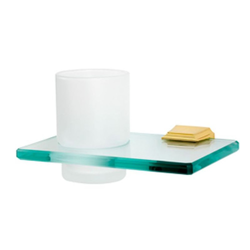 Transitional Tumbler Holder 6-3/4-in in Polished Brass