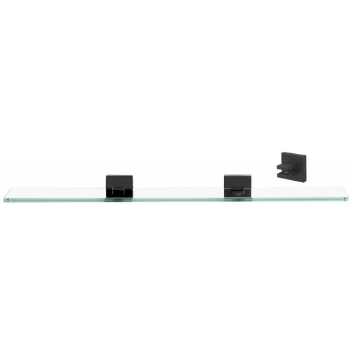 Alno Contemporary II A8450-24-BRZ 24-in Glass Shelf with Brackets Modern in Bronze