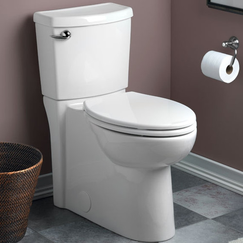 American Standard 2989.101.020 Right-Height Elongated 1.28 GPF Toilet with Seat; 12-in Rough-In; and Concealed Trapway