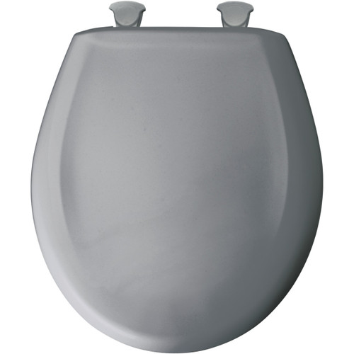 Plastic Round Slow-Close Toilet Seat in Country Grey