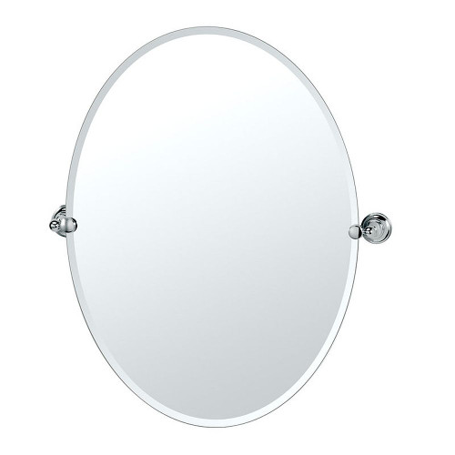 Gatco 4329LG Large Oval Mirror in Chrome