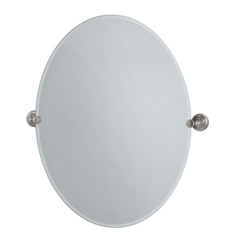 Gatco 4339LG Large Oval Mirror in Satin Nickel