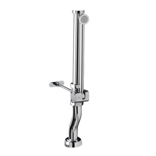 Bedpan Washer Diverter Offset Assembly with Wall Support in Chrome