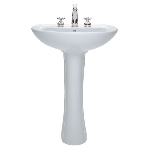 American Standard 0236811.020 Cadet 8-in Widespread Pedestal Sink Top and Leg Combination, White