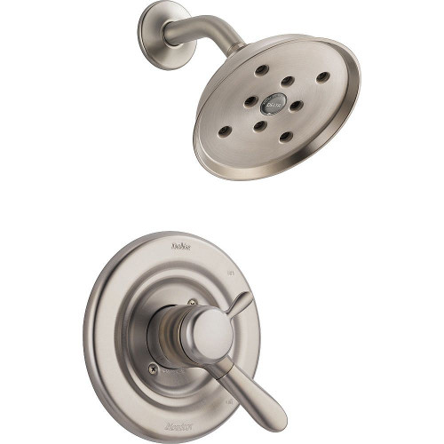 Delta T17238-SSH2O Dual Function Pressure Balanced Shower Trim with H2Okinetic and Integrated Volumn Control Less Rough-in in Brilliance Stainless