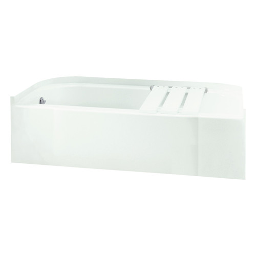 Sterling 71141114-LNR-0 60-in L x 30-in W Rectangular Skirted Bathtub with Left-Hand Drain in White