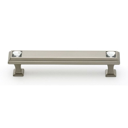 Alno Crystal C213-4-SN Pull Traditional in Satin Nickel